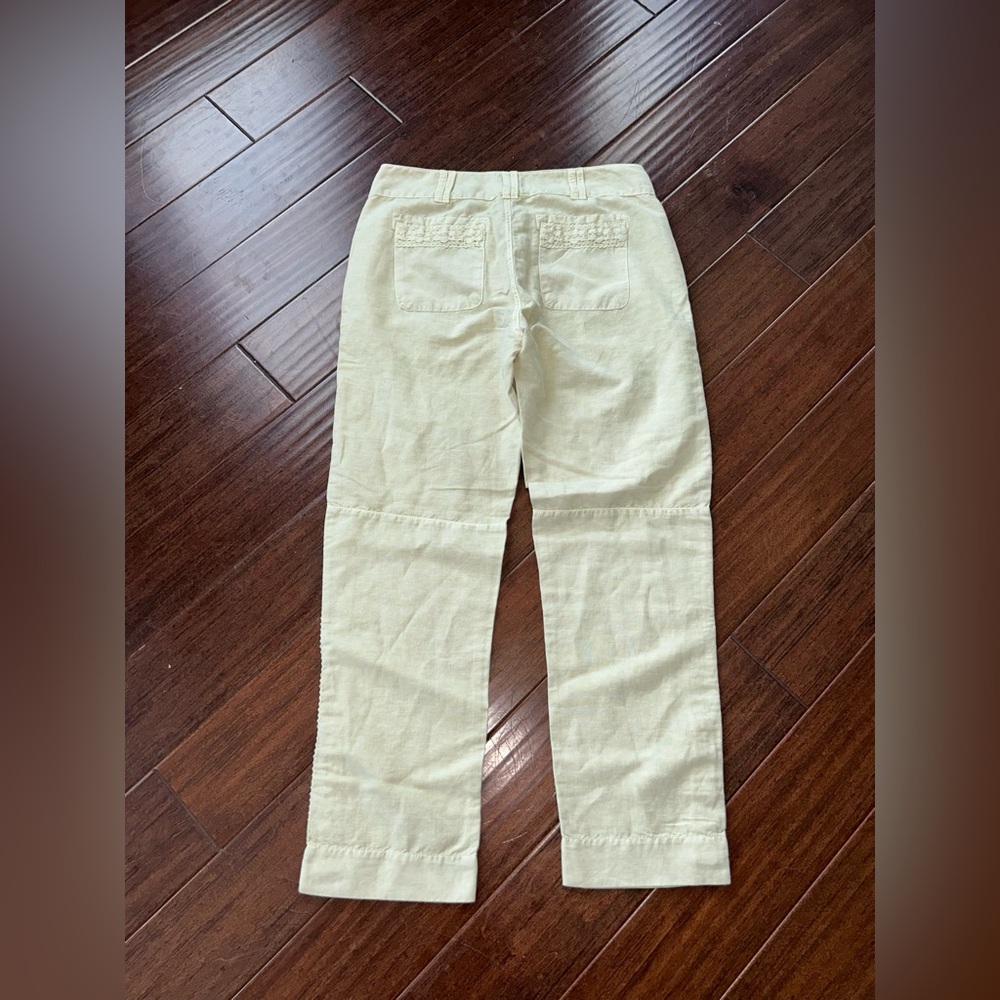 NWT Sundance Organia Lace Pants
Size 8
Linen Blend
Relaxed Fit
Yellow Tan Color - Picture 7 of 9